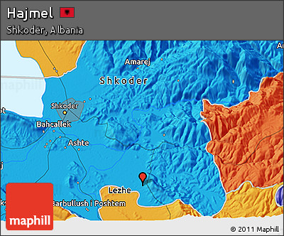 Political 3D Map of Hajmel
