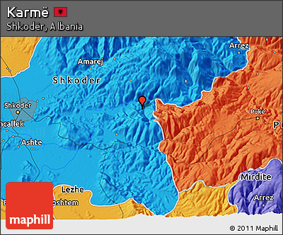 Political 3D Map of Karmë