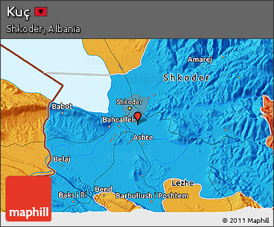 Political 3D Map of Kuç