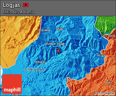 Political 3D Map of Logjas