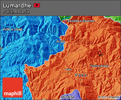 Political 3D Map of Lumardhë