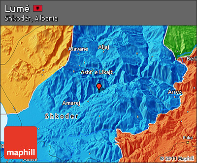 Political 3D Map of Lumë