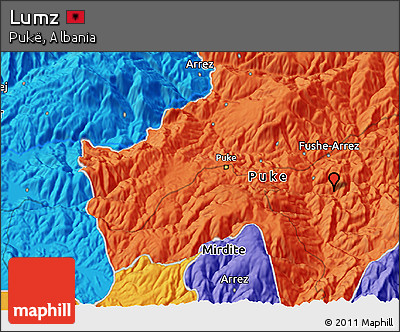 Political 3D Map of Lumz