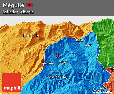 Political 3D Map of Mëgullë