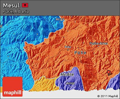 Political 3D Map of Mesul