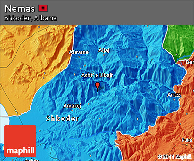 Political 3D Map of Nemas