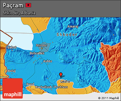 Political 3D Map of Paçram