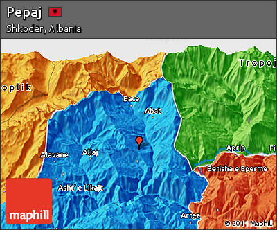 Political 3D Map of Pepaj