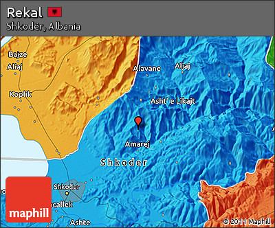 Political 3D Map of Rekal
