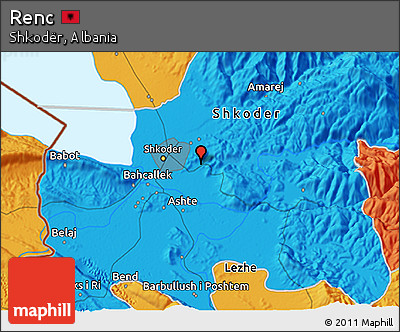 Political 3D Map of Renc