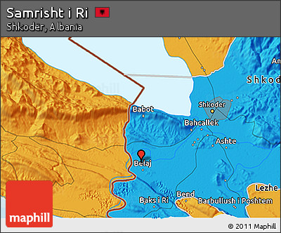 Political 3D Map of Samrisht I Ri