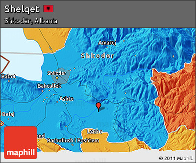 Political 3D Map of Shelqet