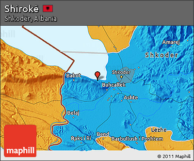 Political 3D Map of Shirokë