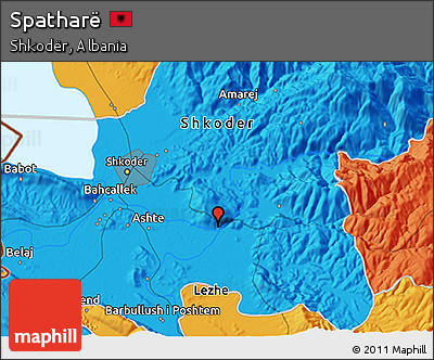Political 3D Map of Spatharë