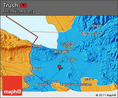 Political 3D Map of Trush