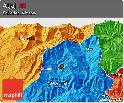 Political 3D Map of Aljaj