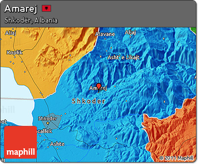 Political 3D Map of Amarej