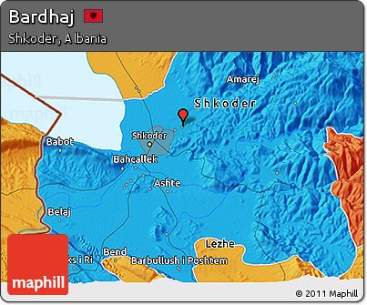 Political 3D Map of Bardhaj