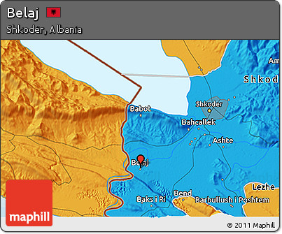 Political 3D Map of Belaj