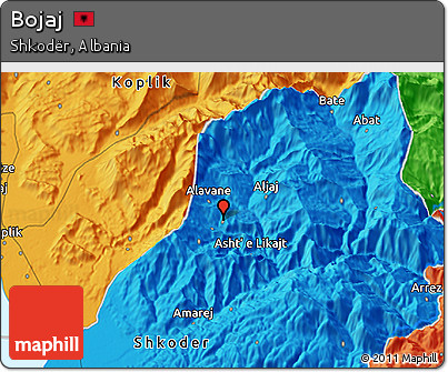 Political 3D Map of Bojaj