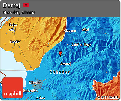 Political 3D Map of Derraj