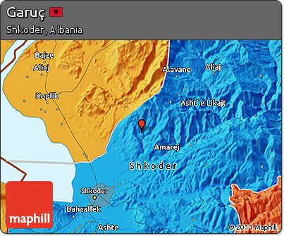 Political 3D Map of Garuç