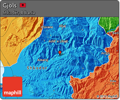 Political 3D Map of Gjols