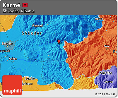 Political 3D Map of Karmë