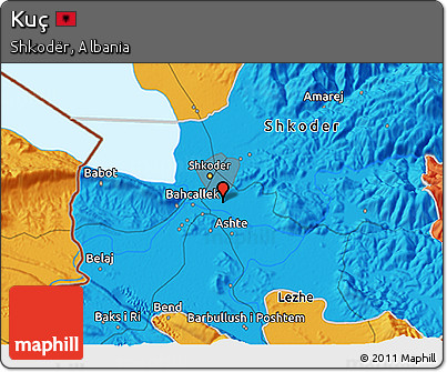 Political 3D Map of Kuç