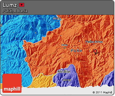 Political 3D Map of Lumz