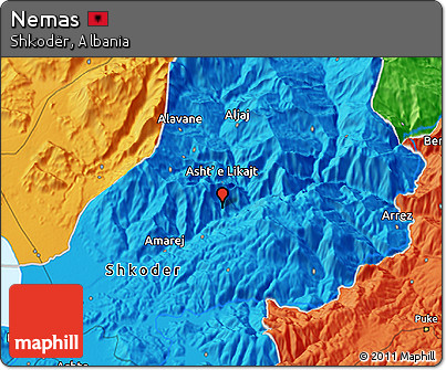 Political 3D Map of Nemas
