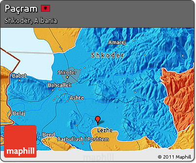 Political 3D Map of Paçram