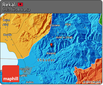 Political 3D Map of Rekal