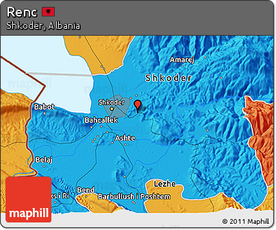 Political 3D Map of Renc
