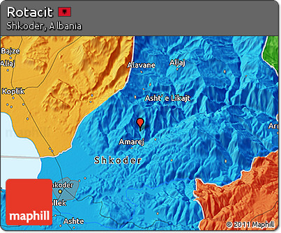 Political 3D Map of Rotacit