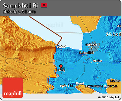 Political 3D Map of Samrisht I Ri