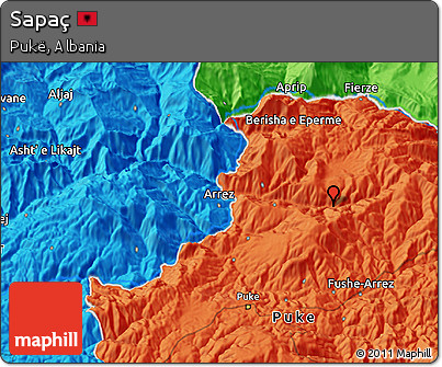 Political 3D Map of Sapaç