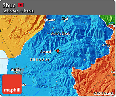 Political 3D Map of Sbuc