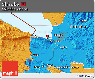 Political 3D Map of Shirokë