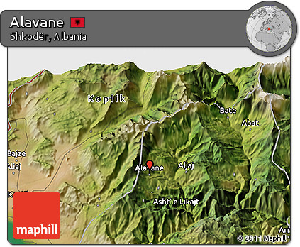 Satellite 3D Map of Alavane
