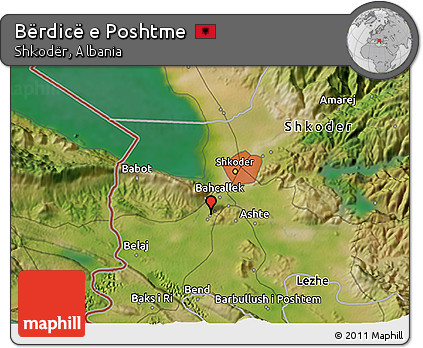 Satellite 3D Map of Bërdicë E Poshtme