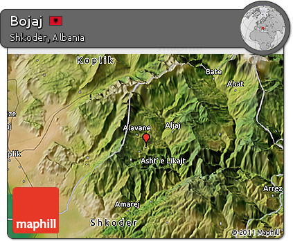 Satellite 3D Map of Bojaj