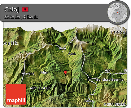 Satellite 3D Map of Celaj