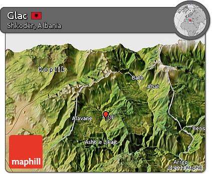Satellite 3D Map of Glac