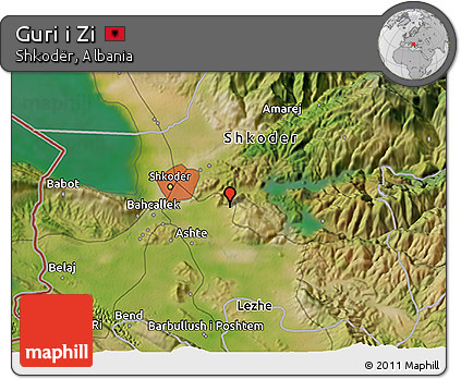 Satellite 3D Map of Guri I Zi