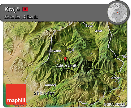 Satellite 3D Map of Krajë