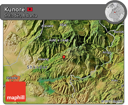 Satellite 3D Map of Kunorë