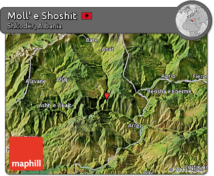 Satellite 3D Map of Moll' E Shoshit