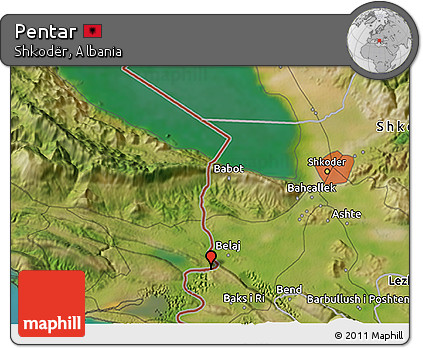 Satellite 3D Map of Pentar