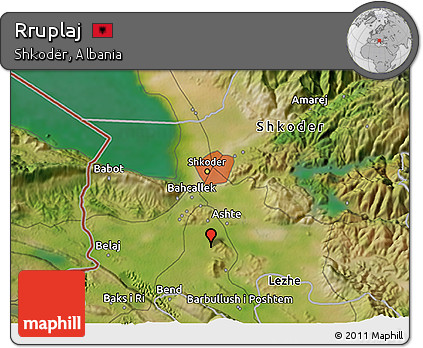 Satellite 3D Map of Rruplaj